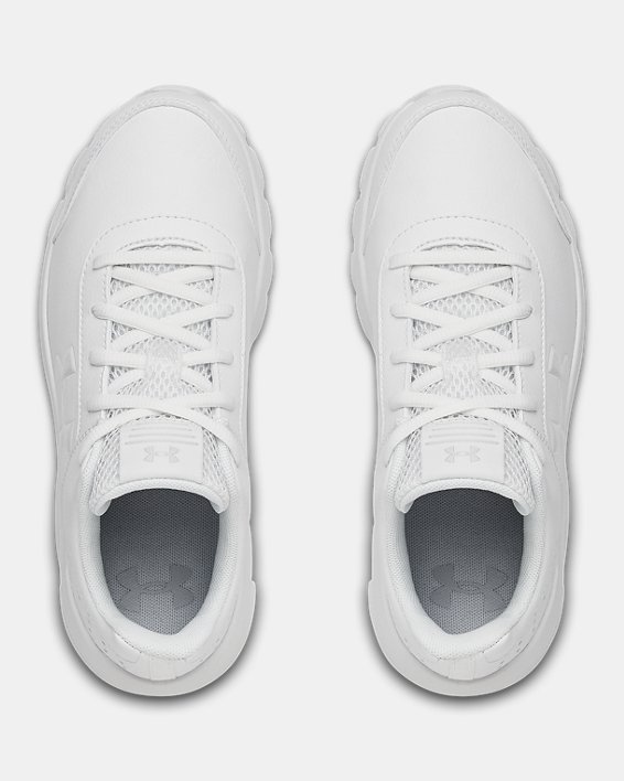 Grade School UA Assert 8 Uniform Synthetic Running Shoes, White, pdpMainDesktop image number 2